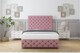 image 1 of Sloomy Watson Pink Plush Divan Bed With Mattress 2 Drawers Right Side With 54" Floor Standing Headboard & 12" Matching Footboard 4'6 Double | Pink | Pink | Double | 1