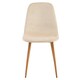 image 2 of Luxe Dining Chair 2pc Cobbleston Wood Printed Coating Cream