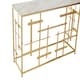 image 5 of Interiors by Premier Stylish White Marble Console Table|Versatile Decorative Table For  Patio|Convenient Rectangular Table White