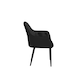 image 3 of Set Of 6 Anika Modern Velvet Dining Chair Padded Seat Metal Legs (Black) | Black | Black | One Size