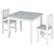 image 1 of HOMCOM Kids Table and 2 Chairs Set 3 Pieces Toddler Multi-usage Desk Indoor Grey Grey