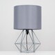 image 3 of ValueLights Angus Grey Geometric Table Lamp Grey Shade & Bulb | Grey