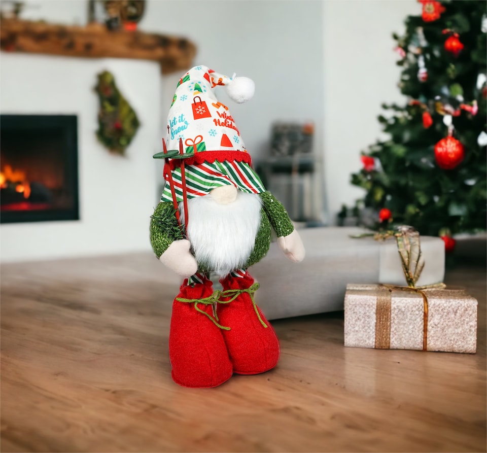 image 1 of Festive Gonk with Extendable Legs (Loki)