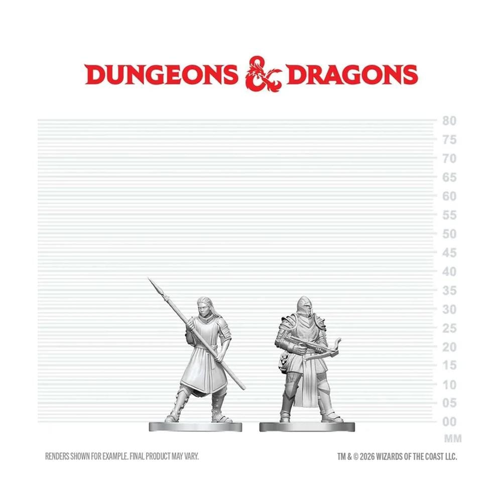 D&D Nolzur's Marvelous Unpainted Miniatures: Town Guards (W29) - Brand New
