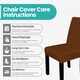 image 3 of Velvet Dining Chair Covers, Spandex High-Back Chair Slipcovers - 220GSM