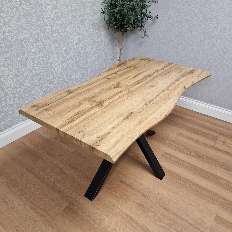 image 1 of Dining Set Of 4 Dining Table Set with 4 black Faux Leather Chairs Dining Room Furniture