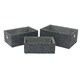 image 2 of JVL Shadow Rectangular Fabric Storage Baskets, Set of 3 | Multi