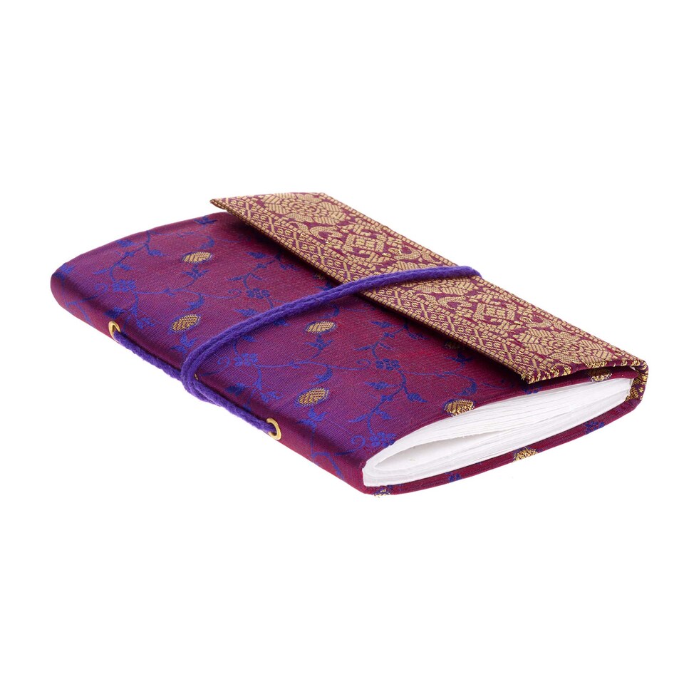 image 1 of Medium Sari Fabric Notebook