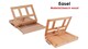 image 1 of Desktop Art Beech Wood Painting Stand Display Easel with Storage 34.5 x 26 x 6.5cm