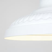 ValueLights Vintage Retro Style Gloss White Metal Easy Fit Ceiling Pendant Lamp Shade