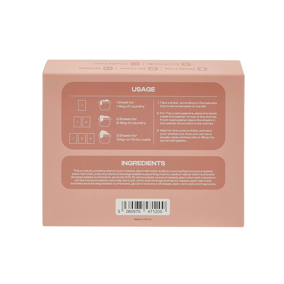 image 1 of 64-Pack Citrus Scented Laundry Detergent Sheets