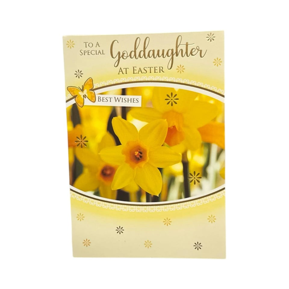 image 1 of To A Special Goddaughter Yellow Daffodil Flowers Design Easter Card