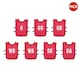 image 1 of Precision Childrens/Kids Mesh Netball Training Bib (Pack of 7) - Red - 4-9 Years