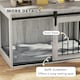 image 6 of PawHut Dog Crate Furniture with Removable Cushion for Large Dogs - Grey