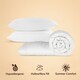 image 5 of Opulent Home Striped 3 Tog Microfiber Summer Duvet and Pillow Set|White|Single