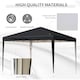 image 3 of Outsunny 3 x 3M Garden Pop Up Gazebo Height Adjustable Marquee Party Tent Wedding Canopy with Carrying Bag, Black