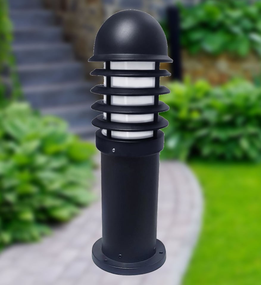 image 1 of Set of 4 Mason - Black Louvred 475mm Post Lights