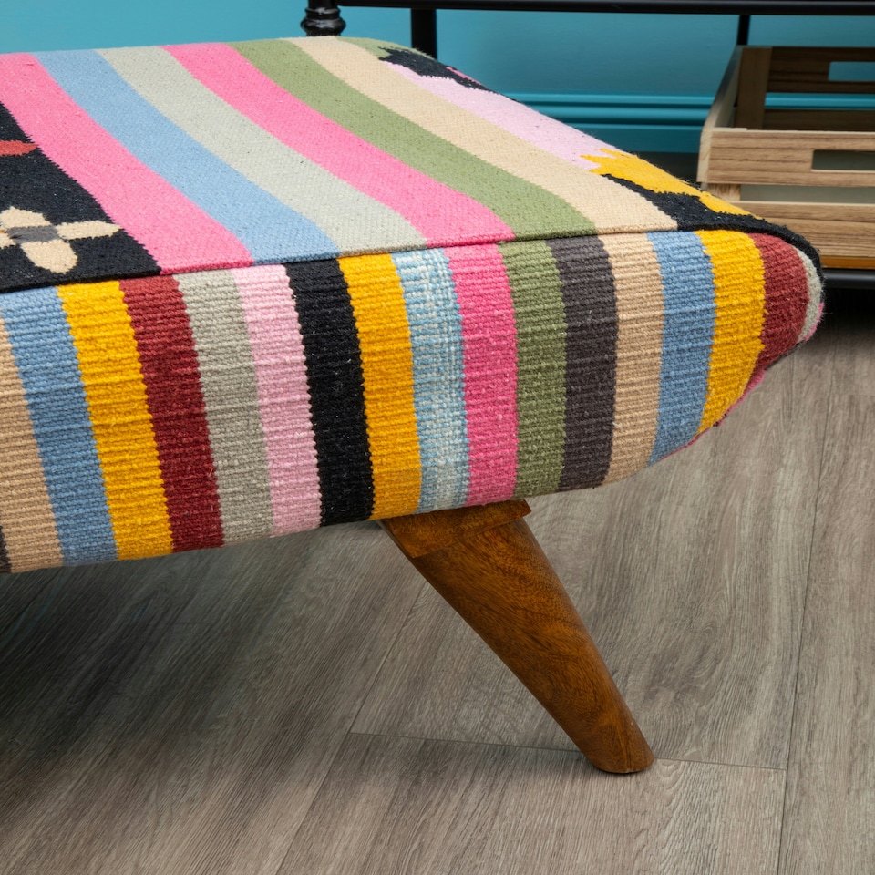 image 1 of Interiors by Premier Cefena Multicolour Footstool