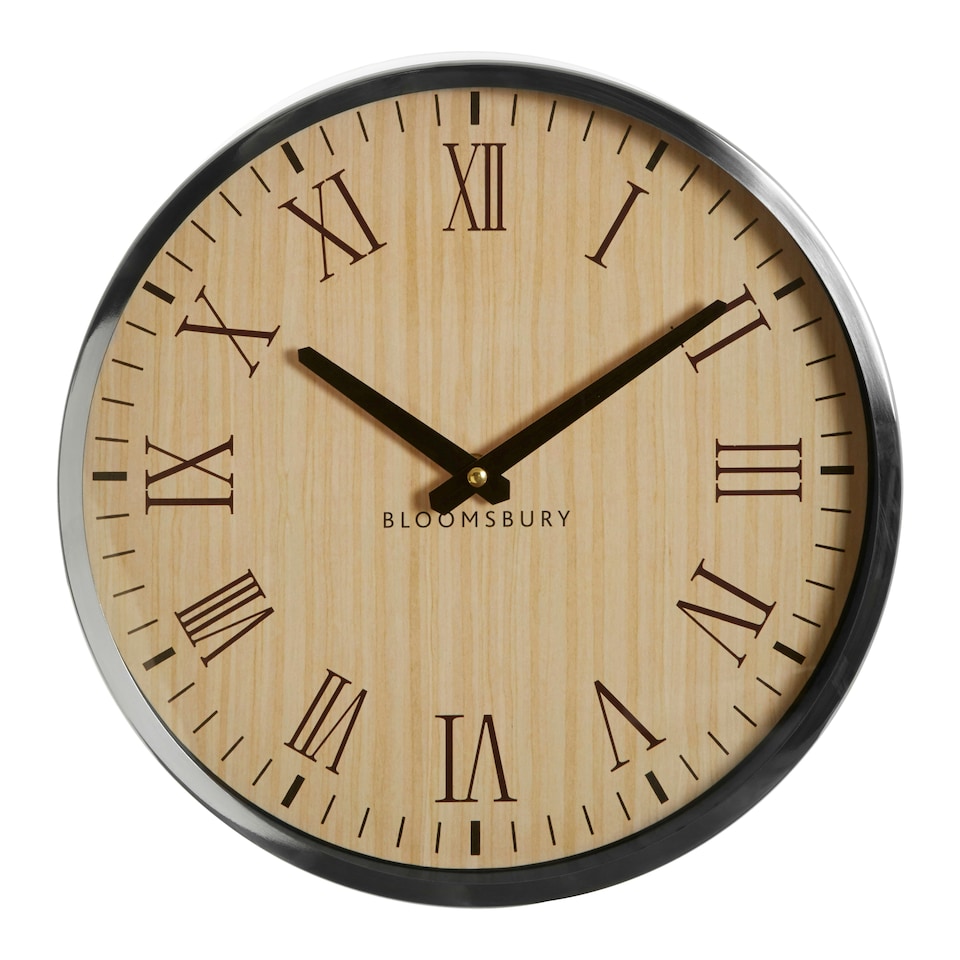 image 1 of Interiors by Premier Vitus Natural and Silver Wall Clock