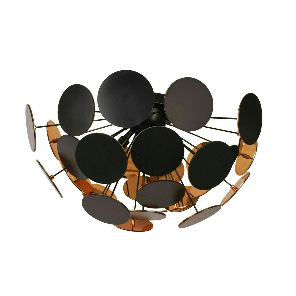 image 1 of Copperhead Black and Copper Semi Flush Sputnik