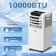 image 2 of HOMCOM 10000 BTU Mobile Portable Air Conditioner Room Ac Unit w/ RC, White