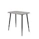 image 2 of Aspen Tapered Legs Rectangular Dining Table with 4 Straight Stitch Dining Chairs - Grey Oak/Black - Flat Packed Grey