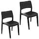 image 1 of Anthracite Modern Plastic Garden Chair | Black | 2
