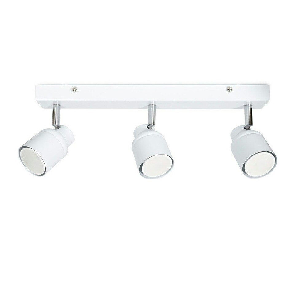 image 1 of ValueLights Benton White IP44 Spotlight Bathroom Ceiling Light White