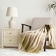 image 2 of Ombre Faux Mohair Throw - Soft, Stylish, Fringed Blanket Green