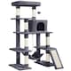 image 1 of Yaheetech Large Cat Tower with Hammock Scratching Posts Dark Grey
