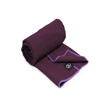 Grip Dot Yoga Towel Aubergine