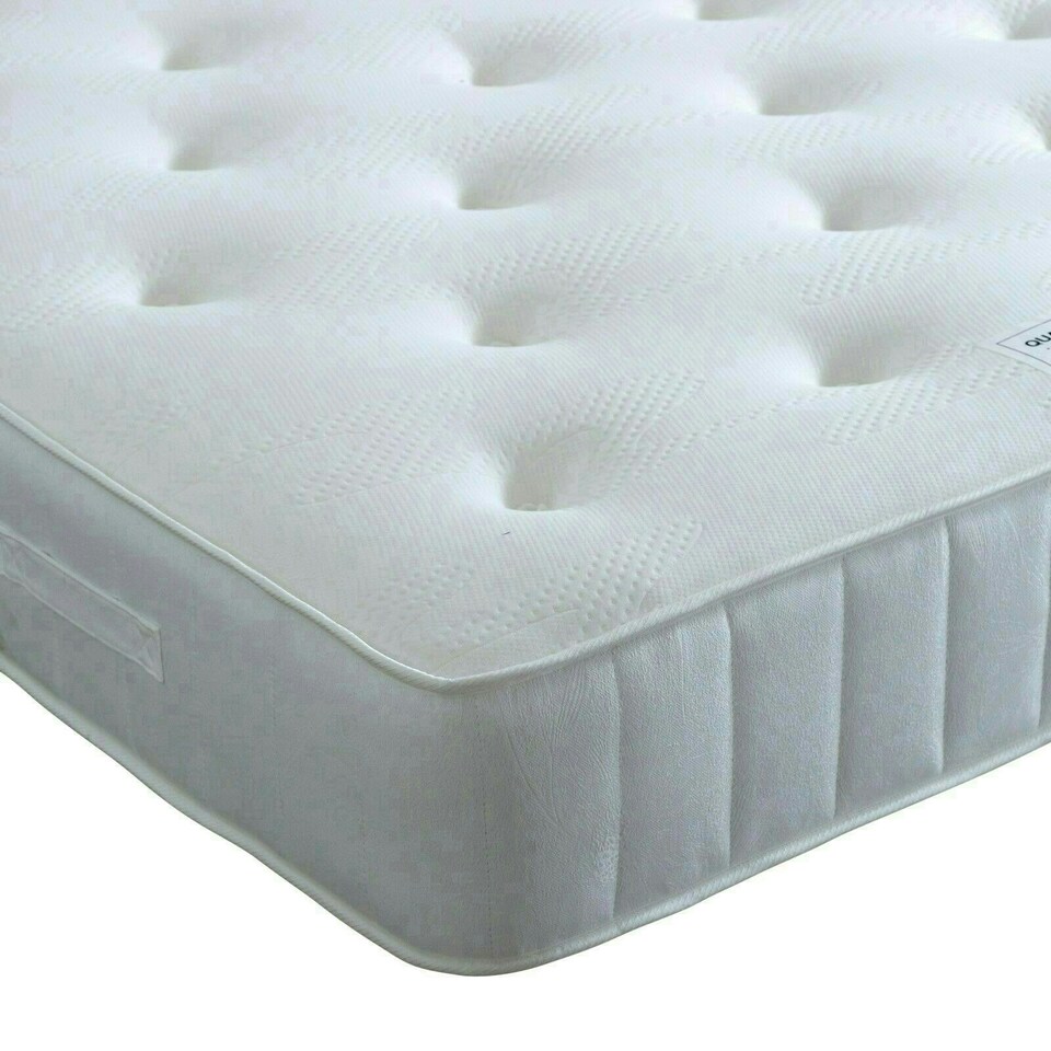 image 1 of Malmo White Wooden Ottoman Bed And Quartz 1000 Pocket Sprung Mattress Double | Multi