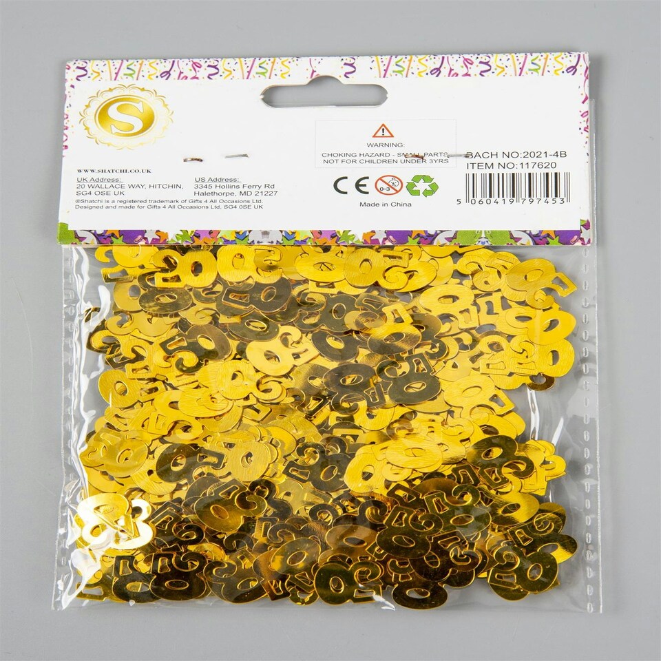 image 1 of 1 Pack 14g 50th Gold Anniversary Birthday Confetti