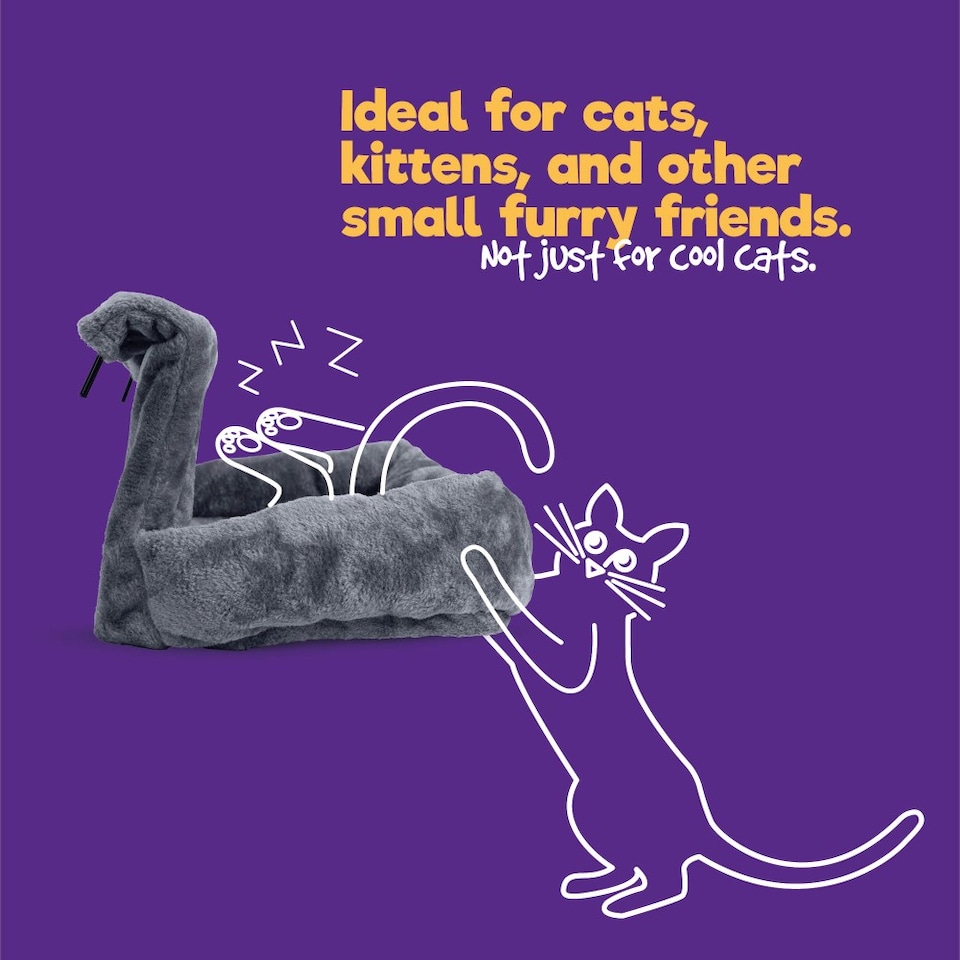 image 1 of Snuggle Padded Cat Radiator Bed Grey