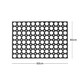 image 3 of Nicoman Rubber Ring Scraper Doormat 60x40cm | Black | 60x40cm