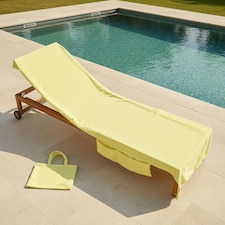 OHS Beach Towel Bag Microfibre Quick Dry Absorbent Bath Large Travel Spa | Yellow | Neon Yellow | One size