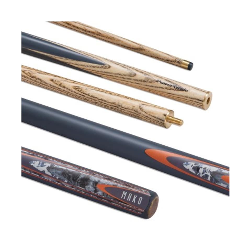 image 1 of PowerGlide Mako 2 Piece Snooker Cue | Blue | Navy Blue/Natural | One Size | 1