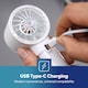 image 4 of GEEPAS Handheld Mini Fan Rechargeable and Portable Pack of 2 - White