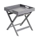 image 7 of Folding Butlers Side Table Portable Wooden Food Serving Tray | Grey