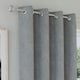 image 2 of Austin Grey Blackout Curtains 66 x 72 inch (168 x 183 cm) 100% Blackout Eyelet Thermal Noise Reducing Curtains for Bedroom and Living Room