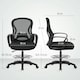 image 7 of Vinsetto Mesh Office Chair with Lumbar Support, Adjustable Height, Black | Black | One Size