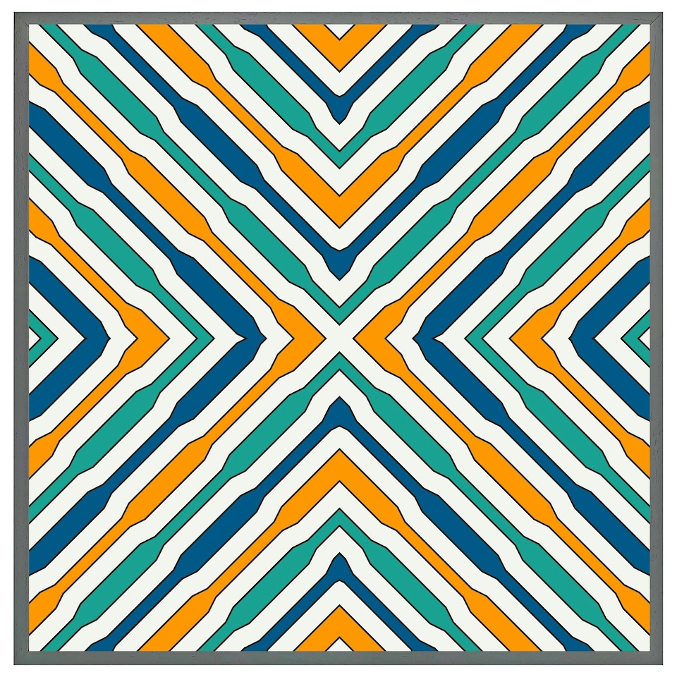 image 1 of Ethnic geometric figures (Picutre Frame) Brown | Oak | S