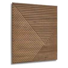 NOVECRAFTO Chevron Line 3D Wall Panels – 6 Sheets Covering 1.5 sqm (16.15 sqft) – Decorative PVC Cladding Tiles 50x50cm – Matte Wood & Black Design Wooden