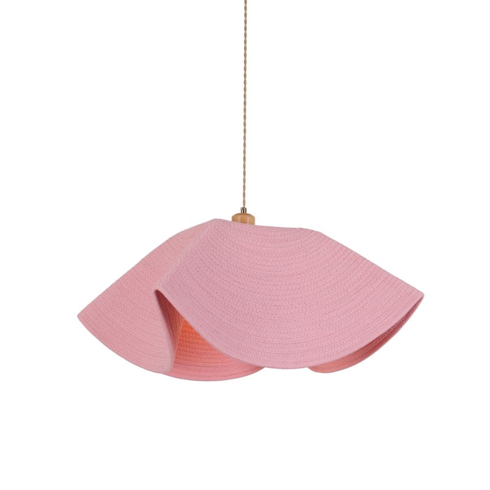 image 1 of CGC Lighting Flora 78cm Pink Large Floppy Fabric Lampshade