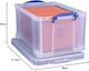 image 2 of Really Useful Plastic Storage Box 48 Litre CLEAR Pack of 3