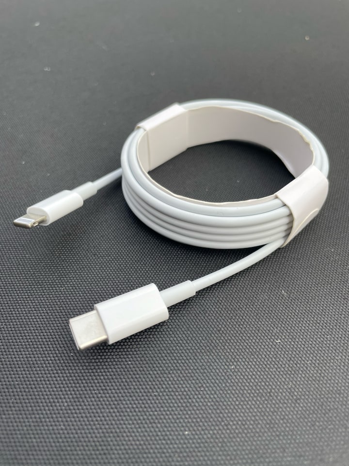 image 1 of 2x 2m USB-C to 8 Pin Cables Fast Charger Cable Power Delivery Type C Charging Cord