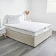 image 2 of OHS Pinsonic Soft Touch Anti-Allergy Mattress Topper Protector, Super King - White