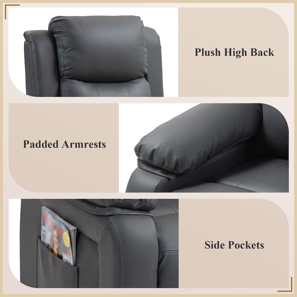 image 1 of HOMCOM Riser and Recliner Chair Power Lift Recliner with Remote