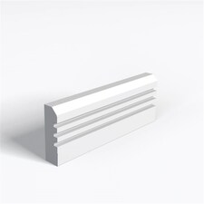 Pack of 10 (Total 10 Units) - MDF Primed Chamfer & 3 Square Groove Architrave - 15mm (T) x 69mm (H) x 2440mm (L)