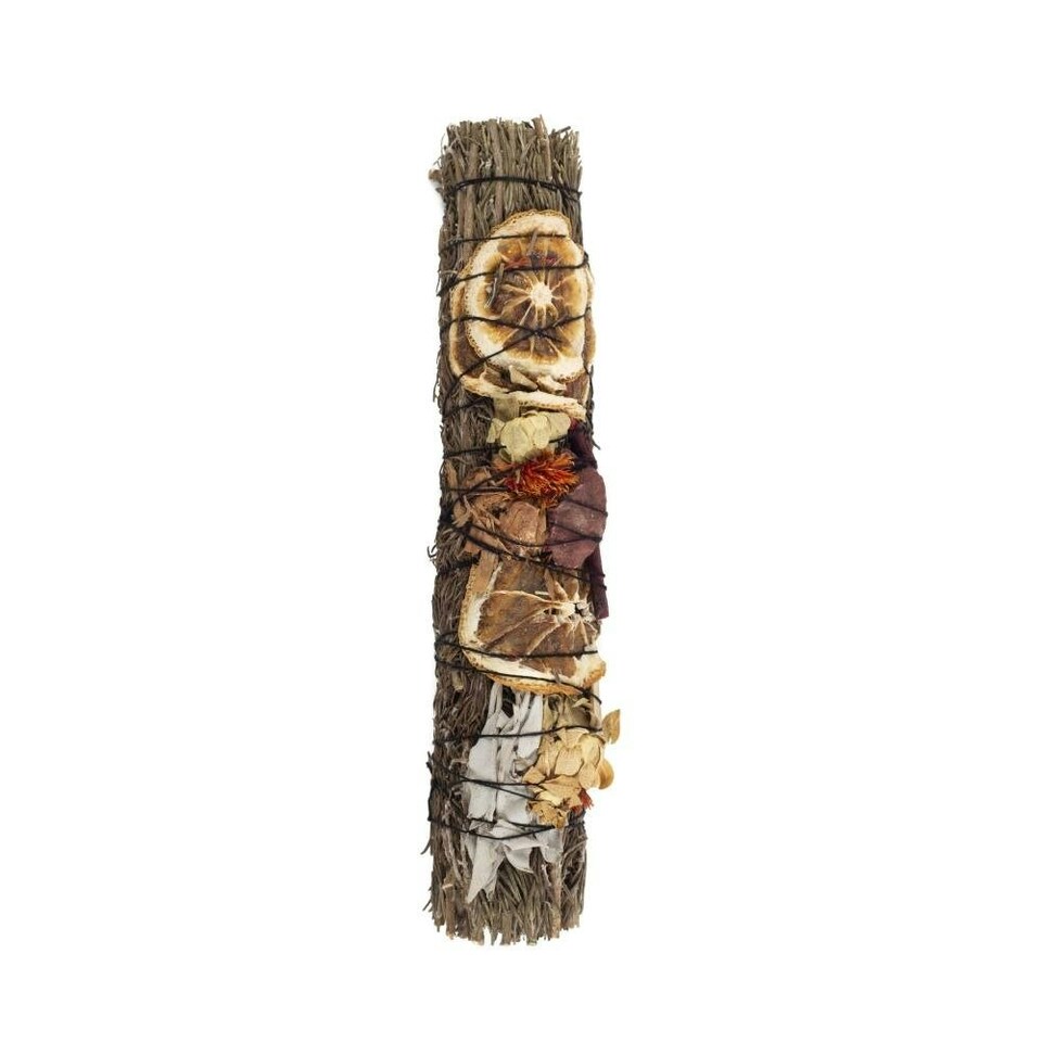 image 1 of Something Different Ritual Rosemary Red Jasper Smudge Stick - Brown/Yellow - One Size